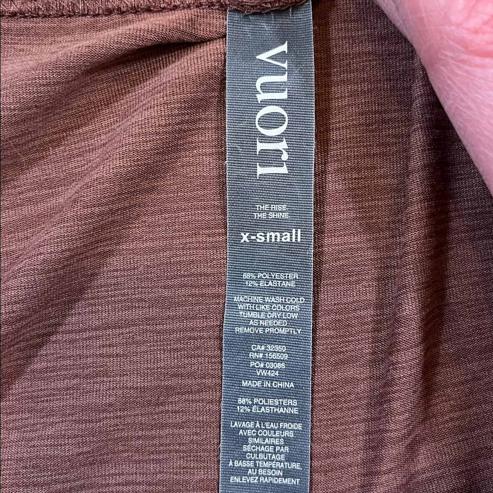 Vuori All Day Jumpsuit Terracotta Heather Brown XS Extra-Small Romper EUC Pocket - Picture 13 of 16